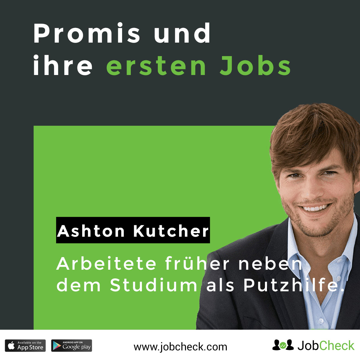Ashton Kutcher erster Job als Putzhilfe Ashton Kutcher erster Job als Putzhilfe