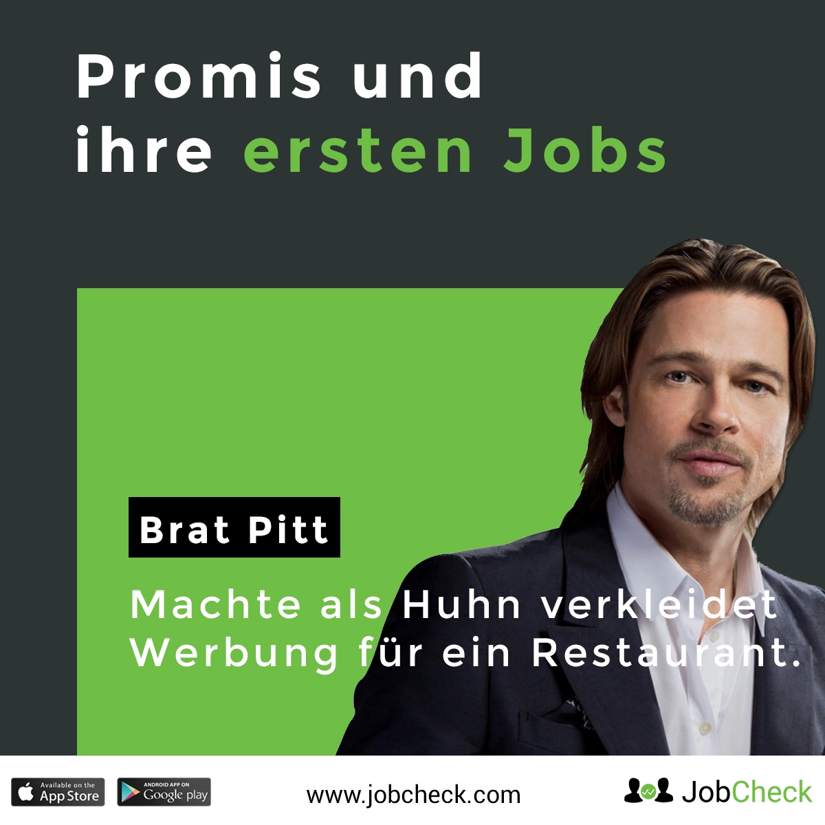 Brat Pitt erster Job als Maskottchen
