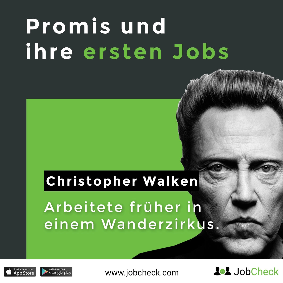 Christopher Walken erster Job im Zirkus
