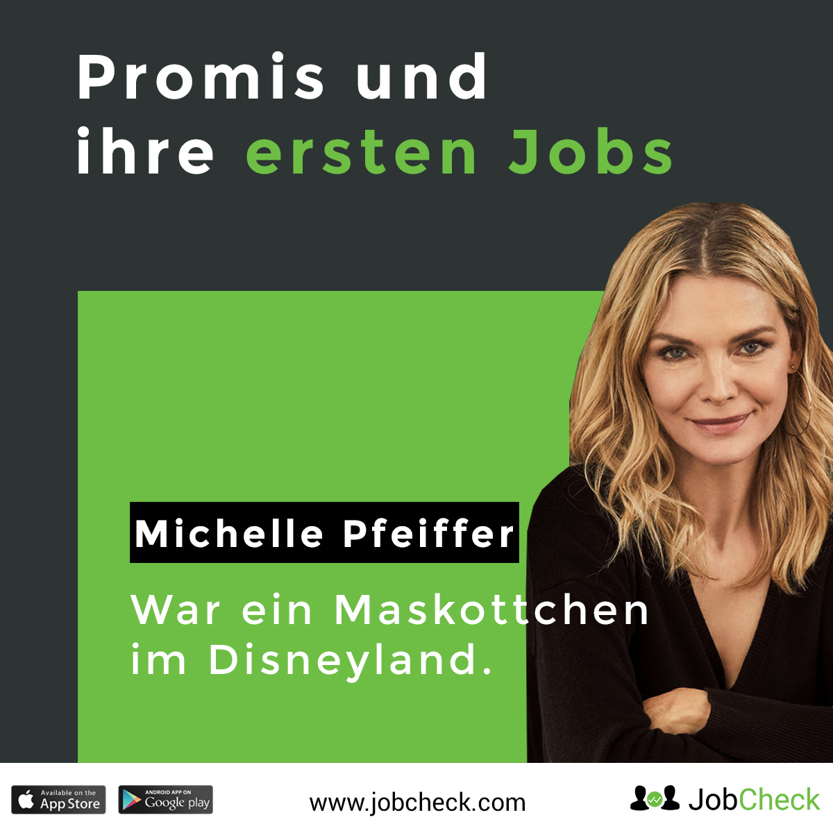 Michelle Pfeiffer erster Job als Maskottchen