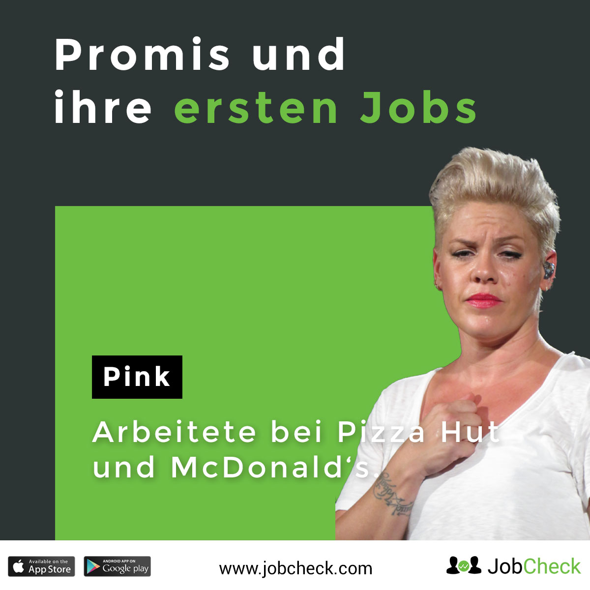 Pink erster Job als Fast Food Verkäuferin