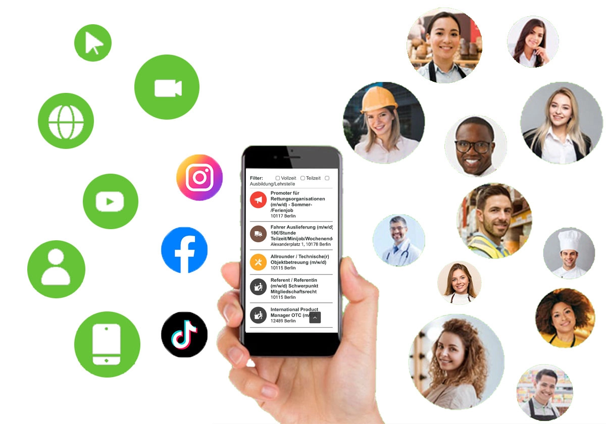 Schnell und einfach Mitarbeiter finden