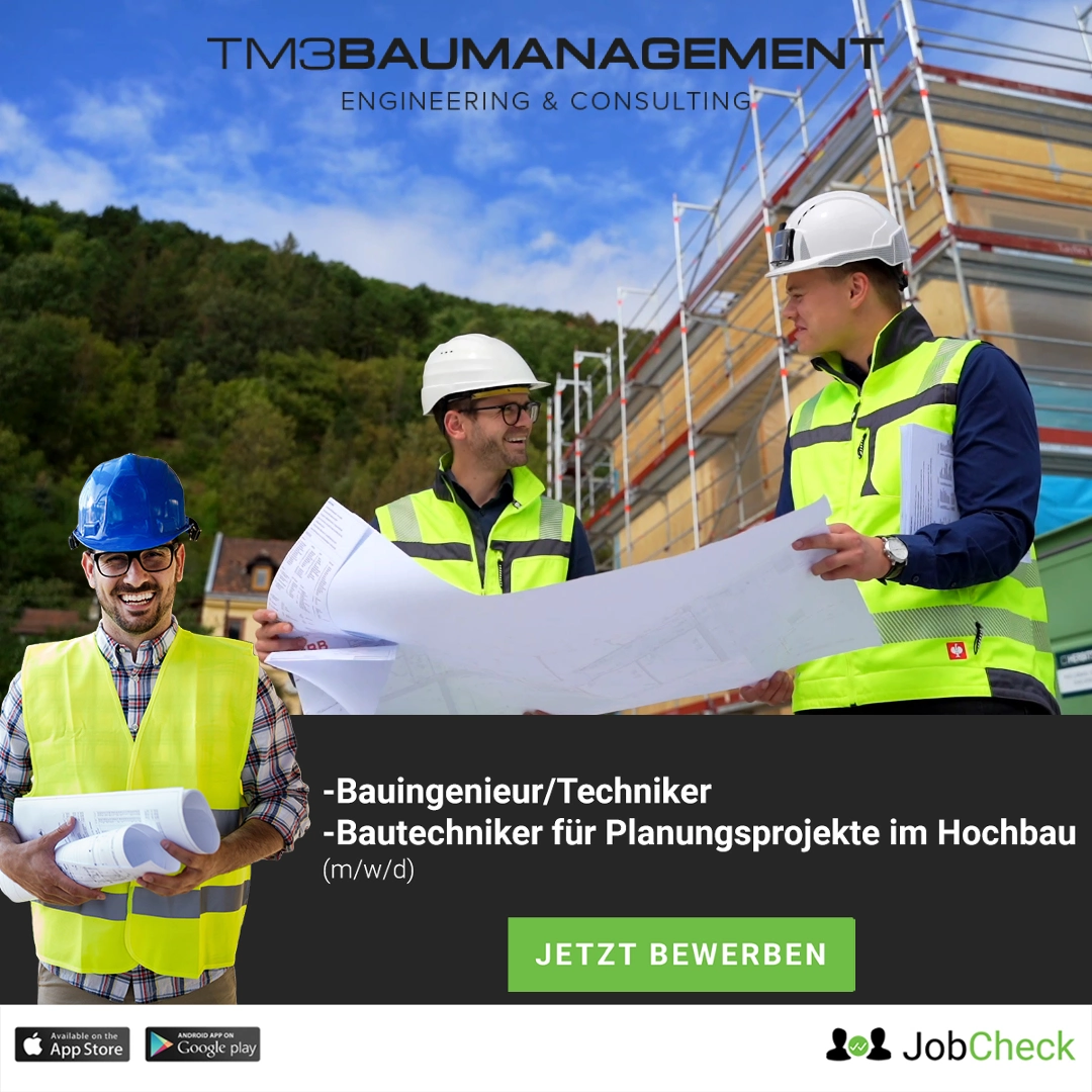 Aktuelle Jobs bei TM3 Baumanagement 